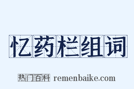 忆药栏组词是什么意思的图片